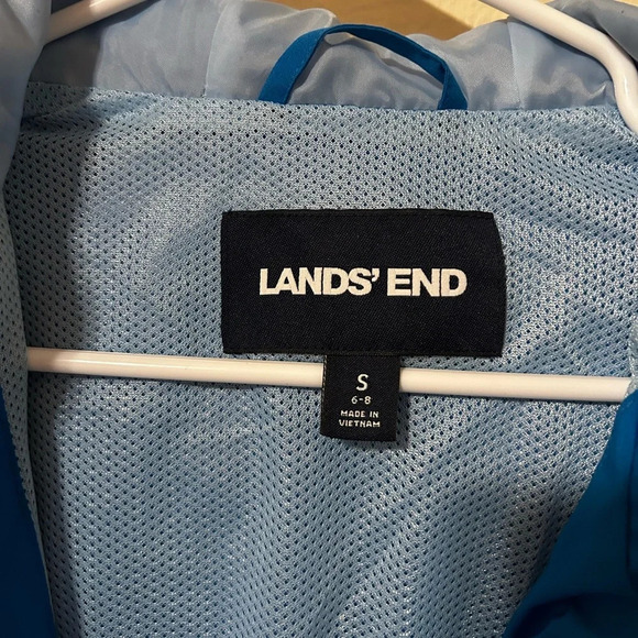 Lands End blue windbreaker jacket - Picture 7 of 8